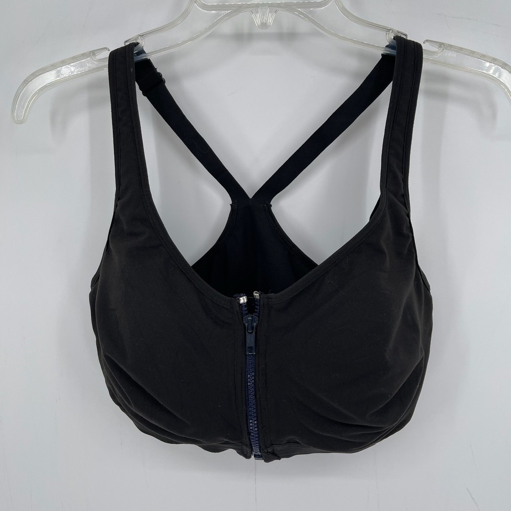 Victoria's Secret Women's Black‎ Zip Front High Impact Yoga Sports Bra Size 36DD